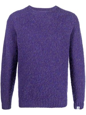 Mackintosh HUTCHINS wool crew-neck jumper - Purple