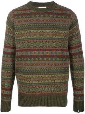 Mackintosh IMPULSE Fair Isle knit jumper - Green