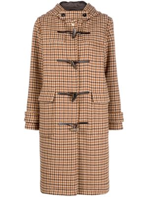 Mackintosh Inverallan check-jacquard wool duffle coat - Neutrals