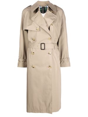 Mackintosh JAMIE Sand Gabardine Cotton Trench Coat - Brown