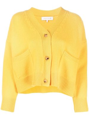 Mackintosh KELLE V-neck wool cardigan - Yellow
