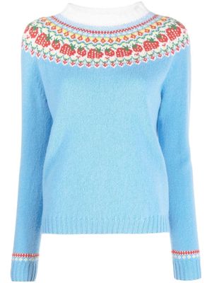 Mackintosh KELSI Fair Isle knit jumper - Blue