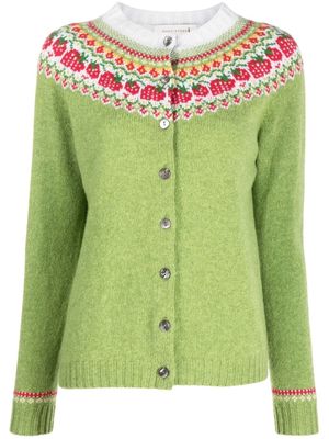 Mackintosh KILLIAN Fair Isle knit cardigan - Green