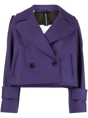 Mackintosh KIRSTEE Purple Wool Cropped Pea Coat