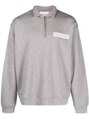 Mackintosh logo-print organic-cotton sweatshirt - Grey