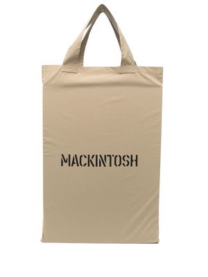 Mackintosh logo-print oversized tote bag - Neutrals