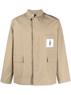 Mackintosh logo-print shirt jacket - Neutrals