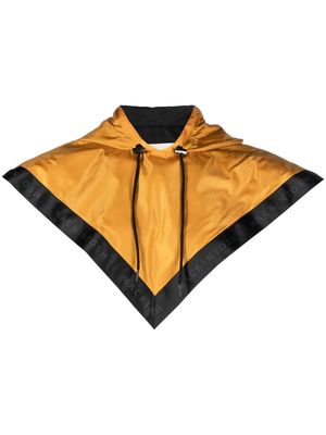 Mackintosh logo-tape drawstring cape hat - Orange