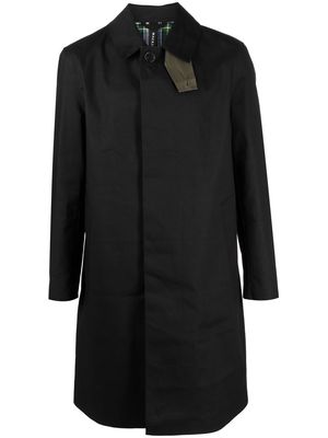 Mackintosh long-sleeve button-up trench coat - Black