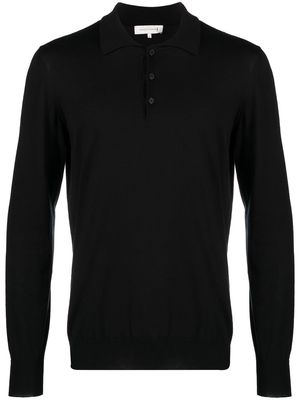 Mackintosh long-sleeve polo shirt - Black