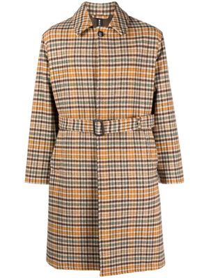 Mackintosh Milan checked wool coat - Neutrals