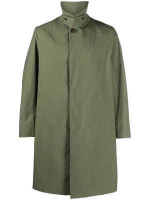 Mackintosh Newington cotton single-breasted coat - Green