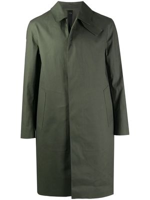 Mackintosh OXFORD single-breasted car coat - Green