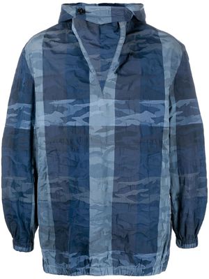 Mackintosh PARIS camouflage-print smock jacket - Blue