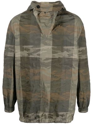 Mackintosh PARIS camouflage-print smock jacket - Green