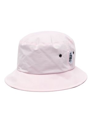 Mackintosh Pelting Dry logo-tag bucket hat - Pink