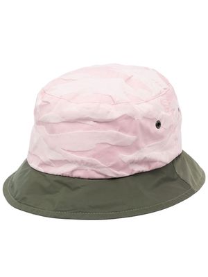 Mackintosh PELTING logo-patch bucket hat - Pink