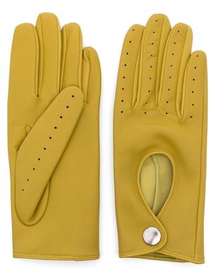 Mackintosh perforated driving gloves - Yellow