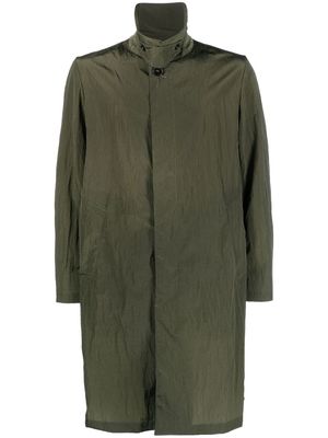 Mackintosh pointed-collar single-breasted coat - MILITARY