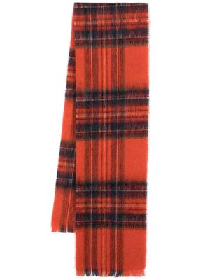 Mackintosh Royal Stewart check-pattern scarf - Orange
