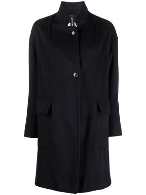 Mackintosh single-breasted wool coat - Blue