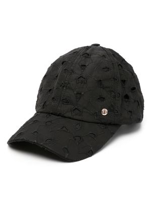 Mackintosh Stormie logo-tag embroidered baseball cap - Black