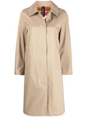 Mackintosh TARTAN BANTON single-breasted coat - Neutrals