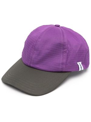 Mackintosh TIPPING panelled RAINTEC baseball cap - Purple