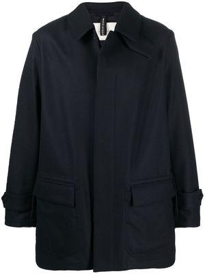 Mackintosh TRAVEL wool coat - Blue