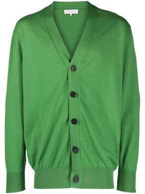 Mackintosh V-neck cotton cardigan - Green