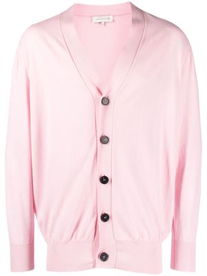 Mackintosh V-neck cotton cardigan - Pink