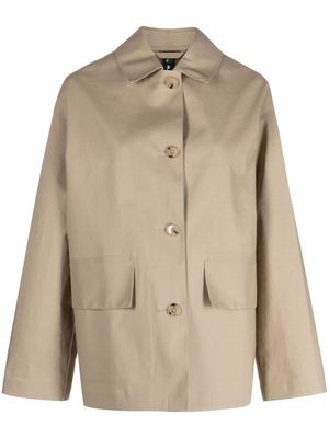 Mackintosh Zinnia button-up long-sleeve cotton jacket - Neutrals