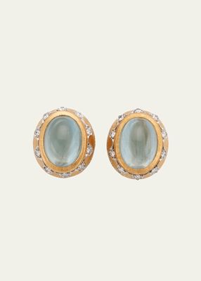 Macri Color Earrings with Aquamarine and Diamonds