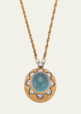 Macri Color Pendant with Aquamarine and Diamonds