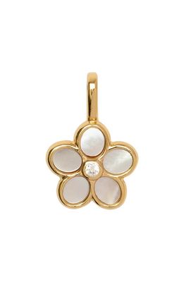 MADE BY MARY Daisy Charm Pendant in Gold 