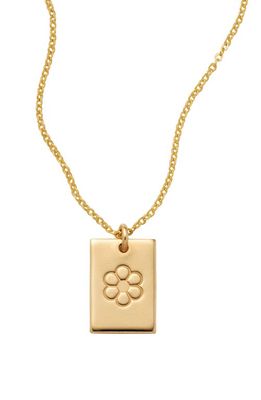 MADE BY MARY Good Vibes Daisy Pendant Necklace in Gold Daisy