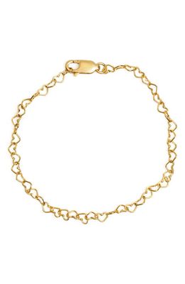 MADE BY MARY Heart Chain Bracelet in Gold