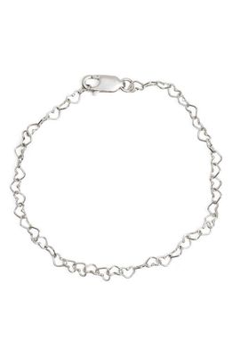 MADE BY MARY Heart Chain Bracelet in Silver