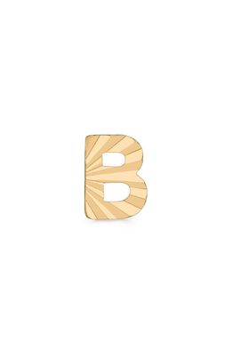 MADE BY MARY Initial Single Stud Earring in Gold - B