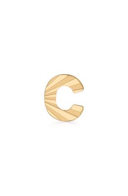 MADE BY MARY Initial Single Stud Earring in Gold - C