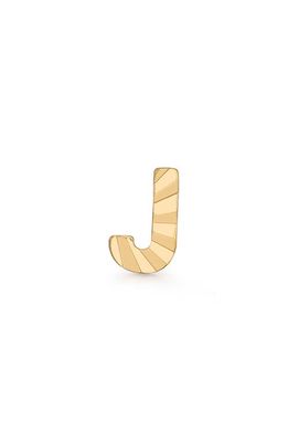 MADE BY MARY Initial Single Stud Earring in Gold - J