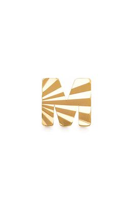 MADE BY MARY Initial Single Stud Earring in Gold - M