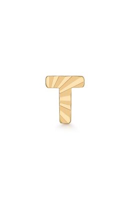 MADE BY MARY Initial Single Stud Earring in Gold - T