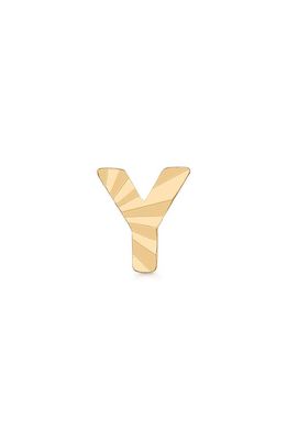 MADE BY MARY Initial Single Stud Earring in Gold - Y
