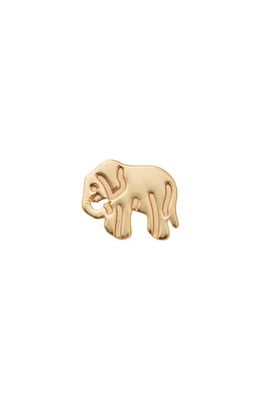 MADE BY MARY Lucky 7 Single Elephant Stud Earring in Gold