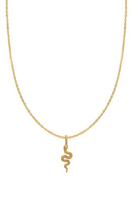 MADE BY MARY Snake Pendant Necklace in Gold