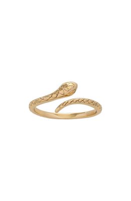 MADE BY MARY Snake Wrap Ring in Gold 