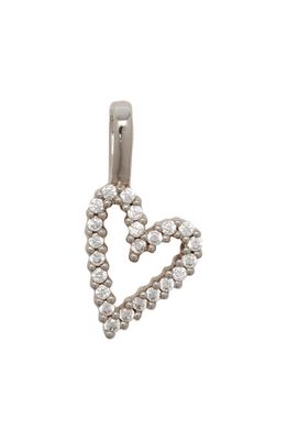 MADE BY MARY Sweetheart Cubic Zirconia Charm Pendant in Silver 