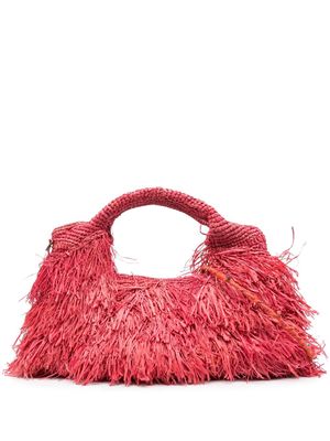 MADE FOR A WOMAN Kifafa Ieti S fringed shoulder bag - Red