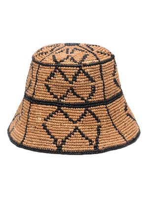 MADE FOR A WOMAN MW Chapeau straw bucket hat - Neutrals